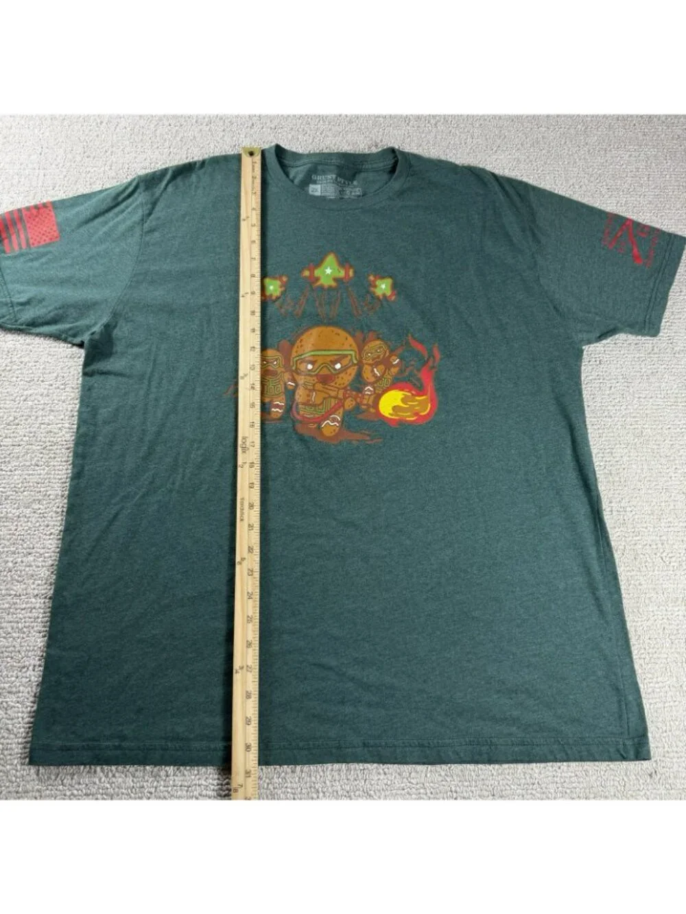 Grunt Style Battle Gingerbread T-shirt Green Men’s Size XXL - Picture 4 of 7